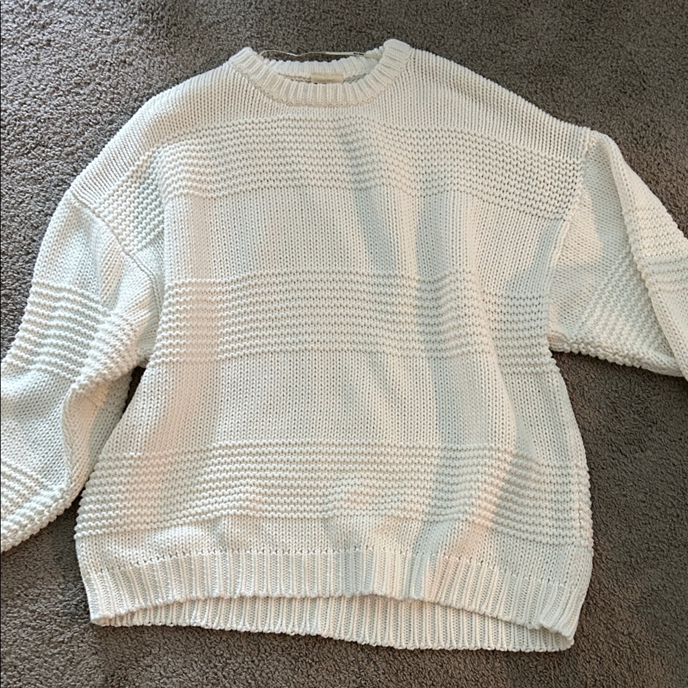 Zulu & Zephyr White Knit Sweater